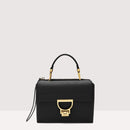 Grained Leather Handbag - Black