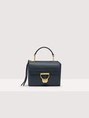 Grained Leather Handbag - Midnight Blue