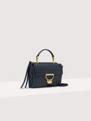 Grained Leather Handbag - Midnight Blue