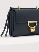 Grained Leather Handbag - Midnight Blue