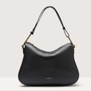 Grained Leather Handbag - Black