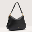 Grained Leather Handbag - Black
