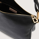 Grained Leather Handbag - Black