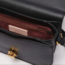 Grained Leather Handbag - Black