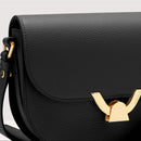 Grained Leather Handbag - Black