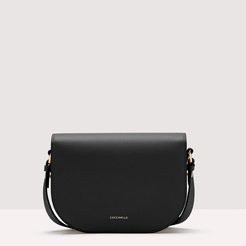 Grained Leather Handbag - Black