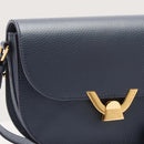 Grained Leather Handbag - Midnight Blue