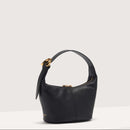 Grained Leather Handbag - Black