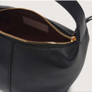 Grained Leather Handbag - Black