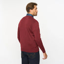 Plain V Neck Jumper - Mulberry