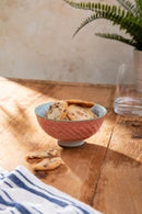 Grey Floral Stoneware Nibble Bowl - 12cm