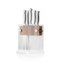 Berkeley Five Piece Stainless Steel Kitchen Knife Block Set
