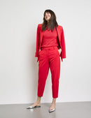 At The Riviera Crop Trouser - Digital Red