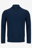 Ellis 1/4 Zip Jumper - Indigo