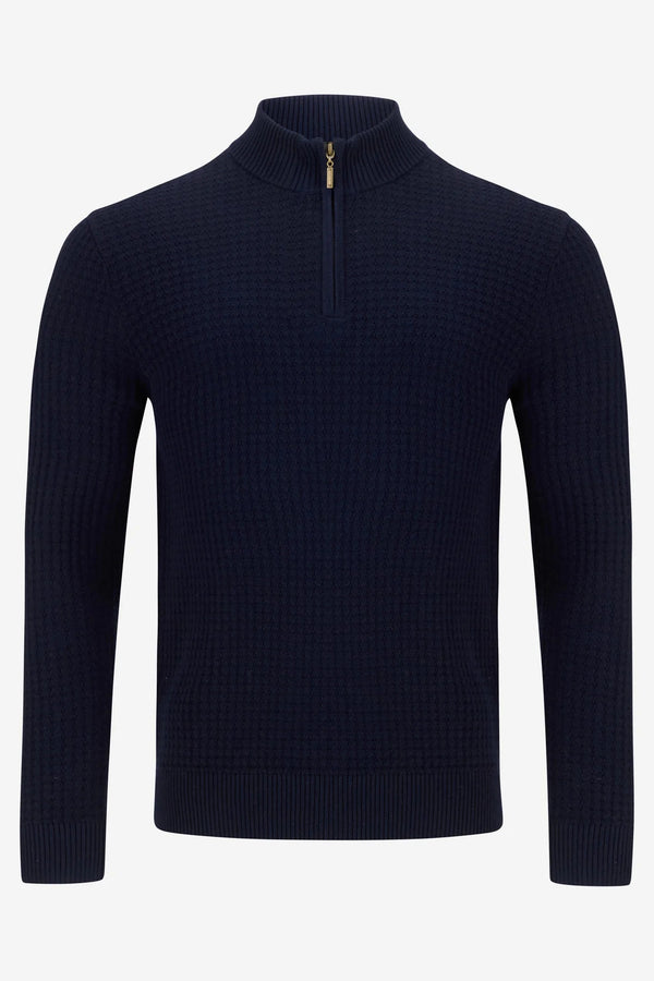 Ellis 1/4 Zip Jumper - Navy