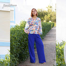 Ellora V-Neck Top - Cobalt