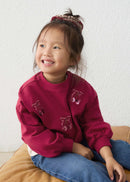 Embroidered Jumper - Cherry