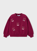 Embroidered Jumper - Cherry