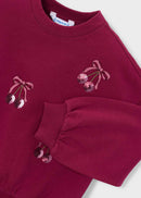 Embroidered Jumper - Cherry