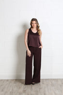 Emma Scoop Neck Top - Aubergine