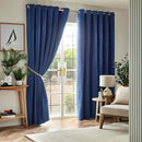 Chenille Blackout Eyelet Curtain - Danube
