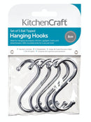 Pack of Five 8cm Chrome Plated 'S' Hooks