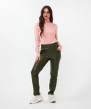 Shoulder Detail Turtle Neck - Blush