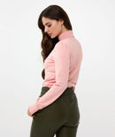 Shoulder Detail Turtle Neck - Blush