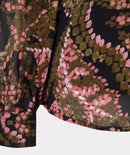 Global Flower V Neck Blouse - Print