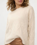 Melange Round Neck Jumper - Bisquit
