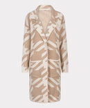 Jacquard Long Cardigan - Offwhite/beige