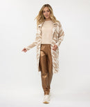 Jacquard Long Cardigan - Offwhite/beige