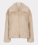 Short Hairy Jacket - Sand