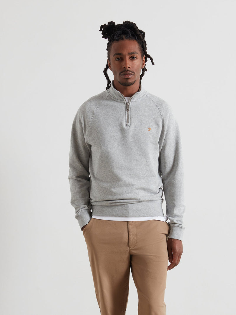 Jim 1/4 Zip Jumper - Light Grey