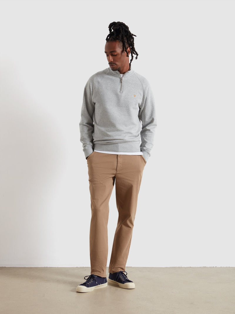 Jim 1/4 Zip Jumper - Light Grey