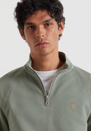Jim 1/4 Zip Jumper - Tarragon Green
