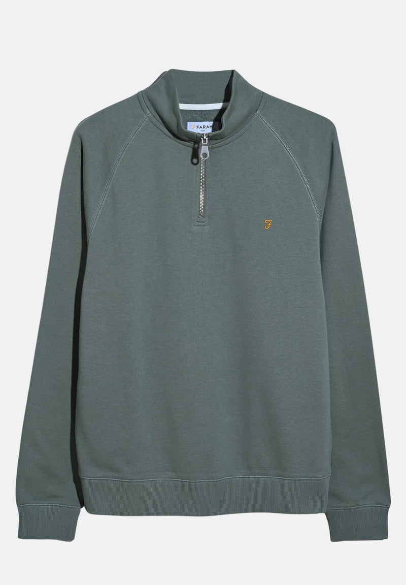 Jim 1/4 Zip Jumper - Tarragon Green