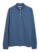 Jim 1/4 Zip Jumper - Chalk Blue