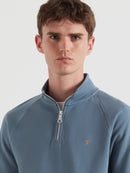 Jim 1/4 Zip Jumper - Chalk Blue