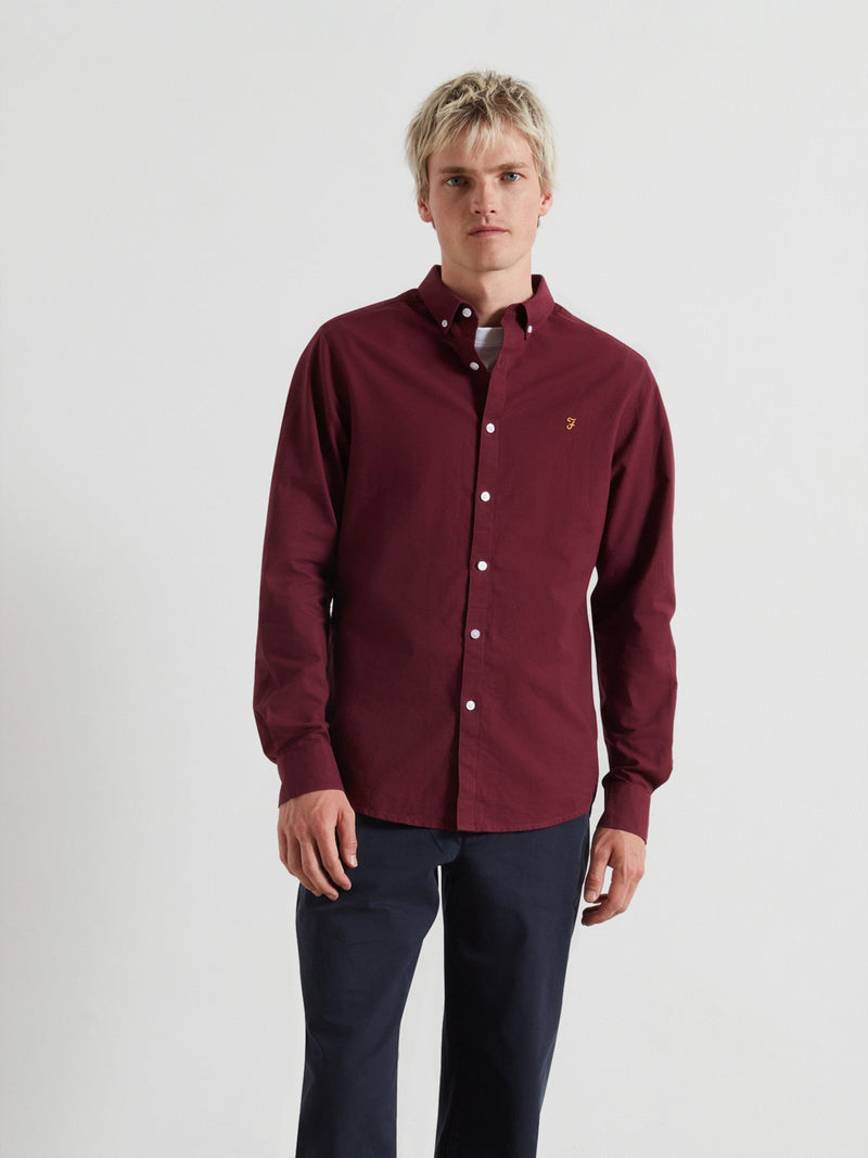 Brewer Buttondown Shirt - Bordeaux
