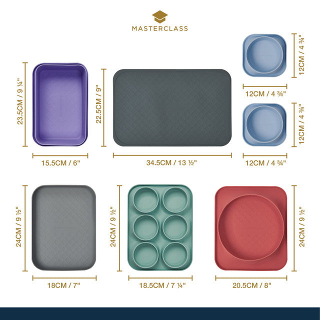 7 Piece Silicone Bakeware Set