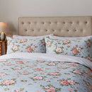 Helena Springfield Fable Wild Rose Duvet Cover Set Duck Egg & Powder Pink
