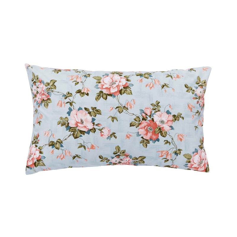 Helena Springfield Fable Wild Rose Duvet Cover Set Duck Egg & Powder Pink