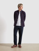 Brewer Check Buttondown Shirt - Bordeaux
