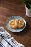 Grey Floral Stoneware Side Plate - 18cm