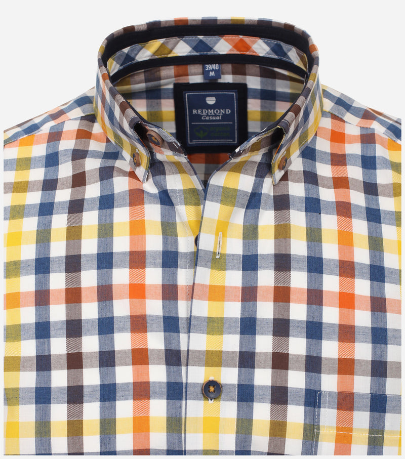 Comfort Fit Check Shirt - Yellow