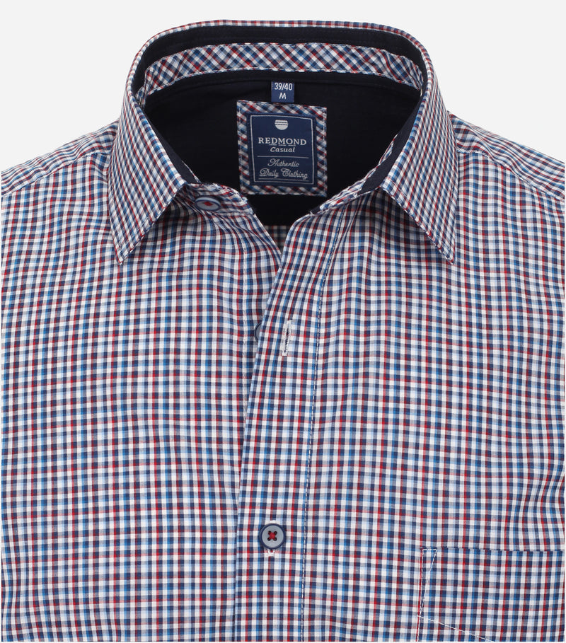 Comfort Fit Check Shirt - Blue