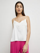 AtTheRiviera Spaghetti Straps Top - White