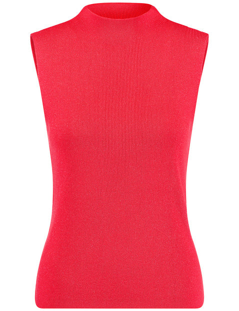 At The Riviera Sleeveless Jumper - Digital Red