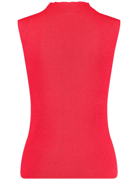 At The Riviera Sleeveless Jumper - Digital Red
